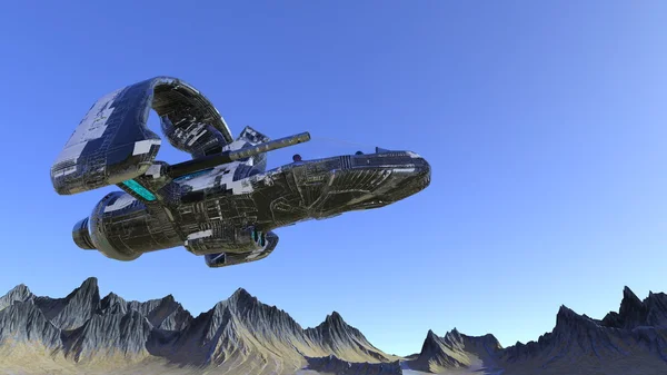 3D CG representación de una nave espacial — Foto de Stock