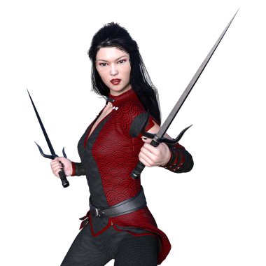 bir kadın savaşçı 3d cg render