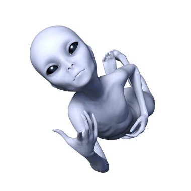 bir uzaylı 3d cg işleme