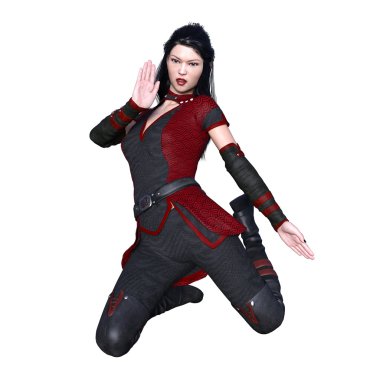 bir kadın savaşçı 3d cg render