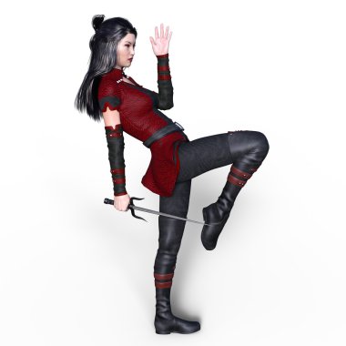 bir kadın savaşçı 3d cg render