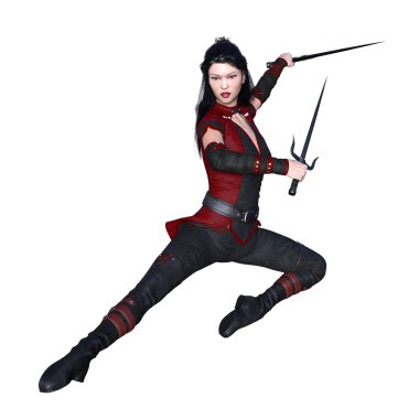 bir kadın savaşçı 3d cg render