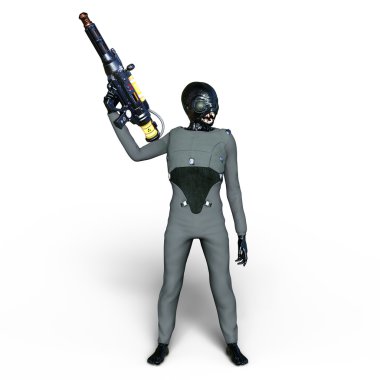 bir canavar 3d cg işleme