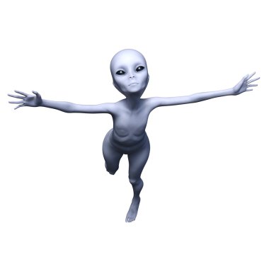 bir uzaylı 3d cg işleme