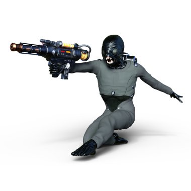 bir canavar 3d cg işleme