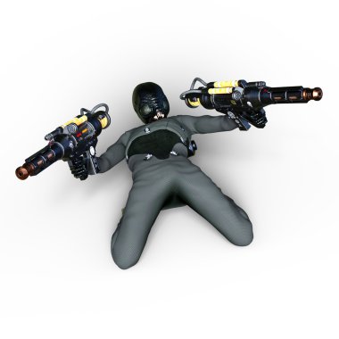 bir canavar 3d cg işleme