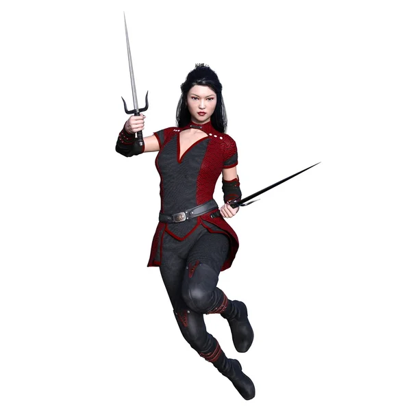 3D CG rendering of a female warrior — Stock Photo, Image