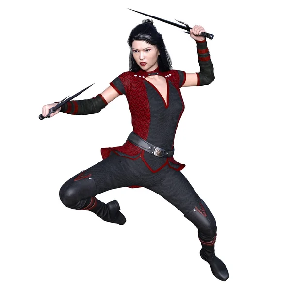 3D CG rendering of a female warrior — Stock Photo, Image