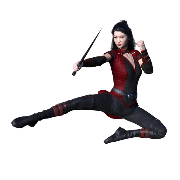 3D CG rendering of a female warrior — Stock Photo, Image