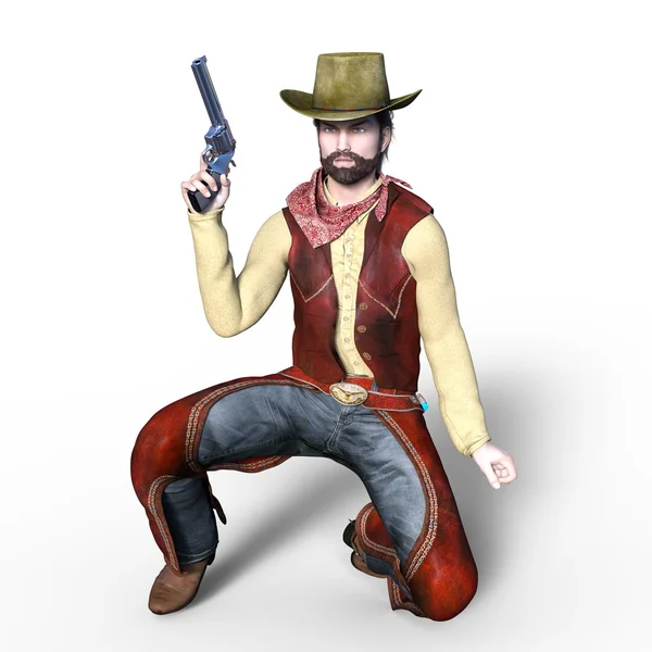 3D CG representación de un pistolero — Foto de Stock