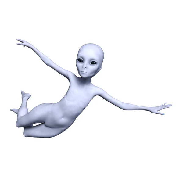 3D rendu 3D d'un extraterrestre — Photo