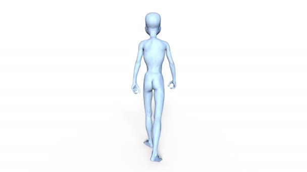 3D rendu 3D d'un alien en marche 
