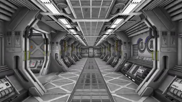 3D CG renderização de uma estação espacial — Vídeo de Stock