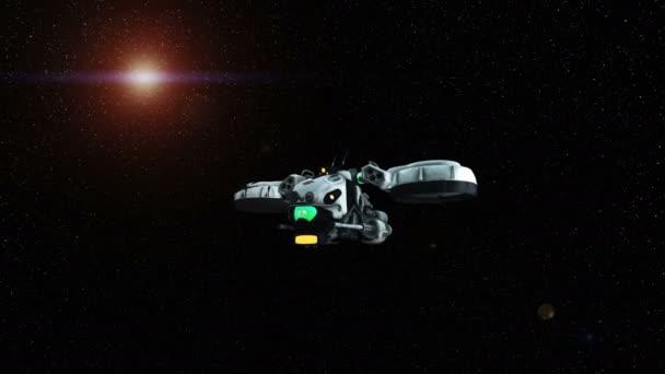 3D rendu 3D d'un vaisseau spatial 