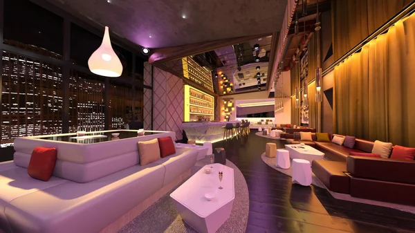 3D CG rendering of the bar — Stock Photo, Image