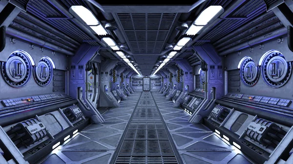 Rendu 3D 3D d'une station spatiale — Photo