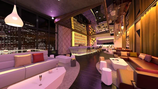 3D-cg rendering van de bar — Stockfoto