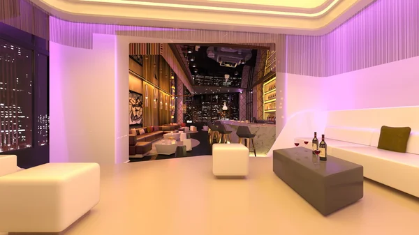 Render CG 3D dari bar — Stok Foto