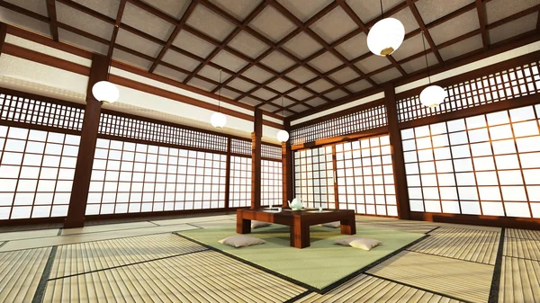 Vykreslování 3D cg od pokoje v japonském stylu — Stock fotografie