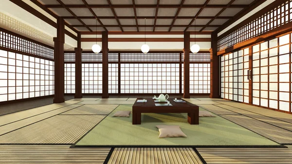 3D rendu 3D de salles de style japonais — Photo