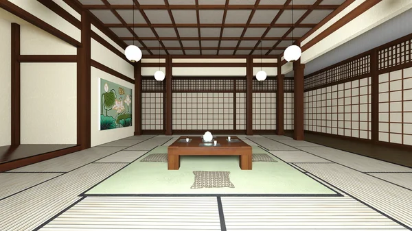 Japon tarzı Odalar 3d cg render