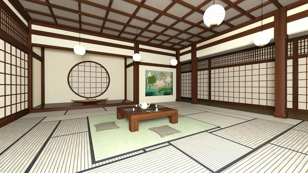 Japon tarzı Odalar 3d cg render