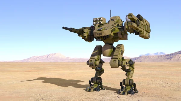 Bir savaş robotu 3d cg render — Stok fotoğraf