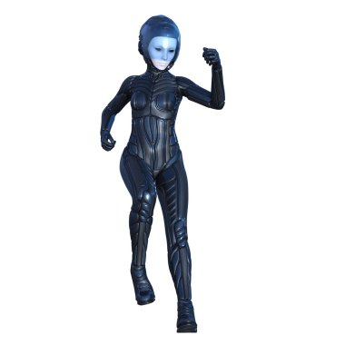 bir kadın Android 3d cg işleme