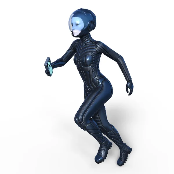 3D CG rendering of a female android — Stock Photo, Image