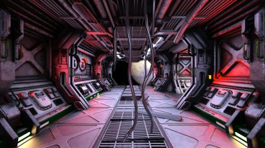 3d cg işleme bir uzay istasyonu