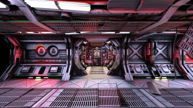 3d cg işleme bir uzay istasyonu