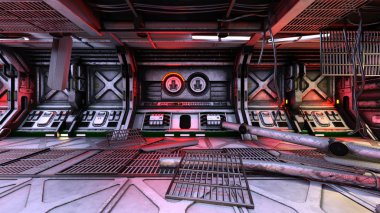 3d cg işleme bir uzay istasyonu