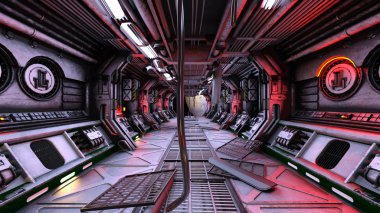 3d cg işleme bir uzay istasyonu