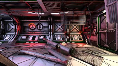 3d cg işleme bir uzay istasyonu