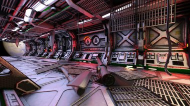 3d cg işleme bir uzay istasyonu