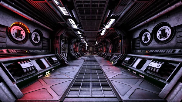 Rendu 3D 3D d'une station spatiale — Photo