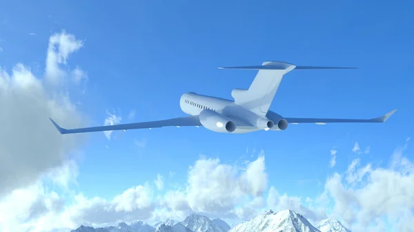 3D CG рендеринг самолета — стоковое фото