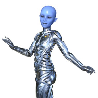 bir kadın yabancı 3d cg işleme