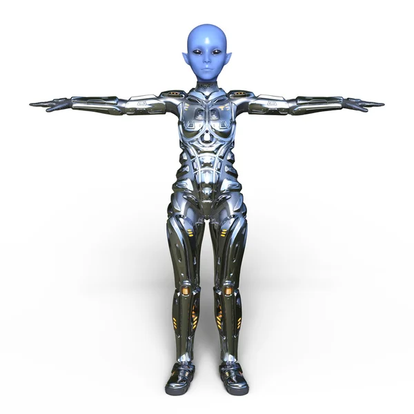 3D CG representación de un alienígena femenino — Foto de Stock