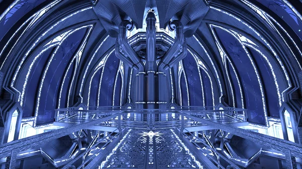 3D рендеринг космической станции — стоковое фото