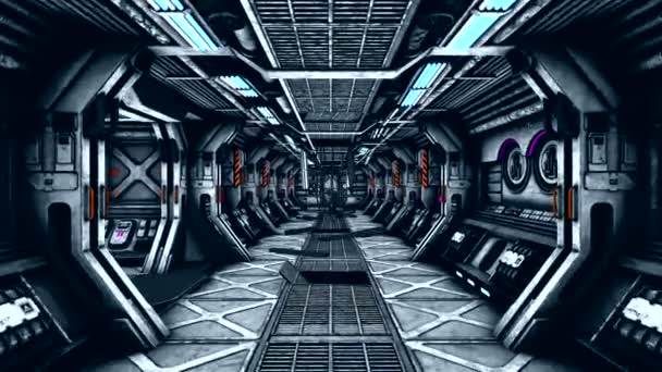 Rendering 3D CG di una stazione spaziale — Video Stock