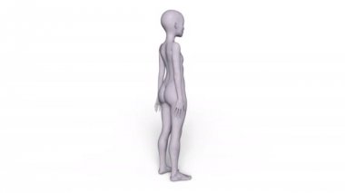 bir uzaylı 3d cg işleme