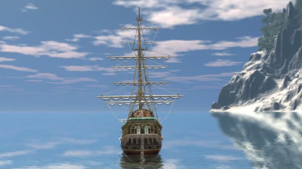 3D rendu 3D d'un voilier 