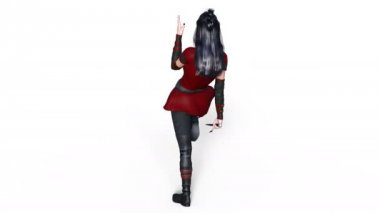 bir kadın savaşçı 3d cg render