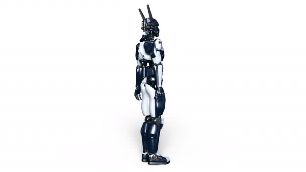 3D rendu 3D d'un robot policier 