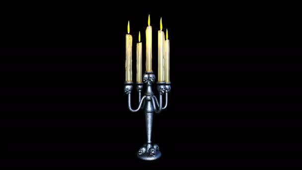 3D CG рендеринг свечей — стоковое видео