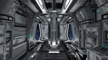 Uzay istasyonunun 3d cg görüntülemesi