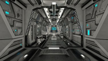 Uzay istasyonunun 3d cg görüntülemesi