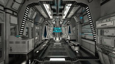 Uzay istasyonunun 3d cg görüntülemesi