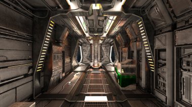 Uzay istasyonunun 3d cg görüntülemesi